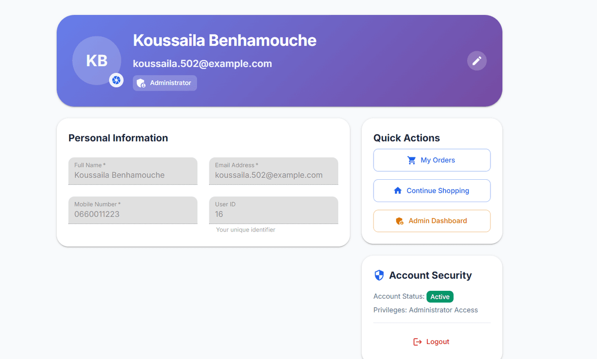 User Profile Management